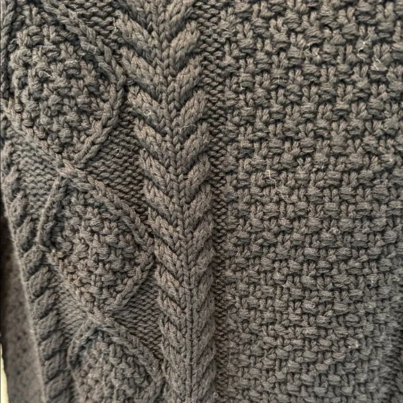 L.L. Bean Black Cable Knit Sweater - Picture 2 of 4